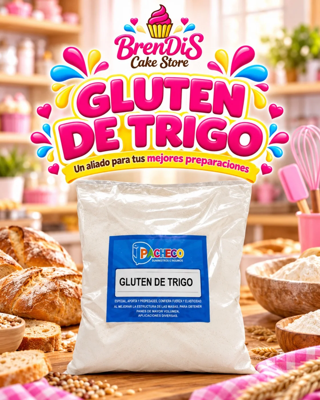 Gluten de Trigo 1kg - Pacheco