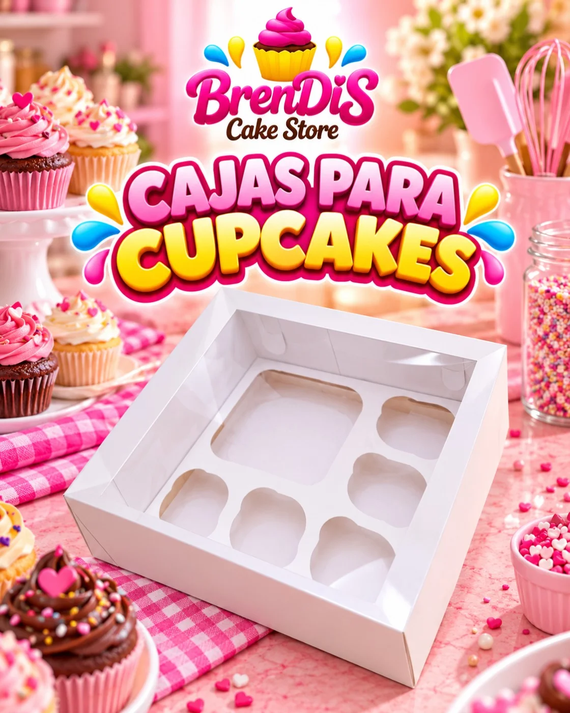 Caja para Mini torta y cupcakes